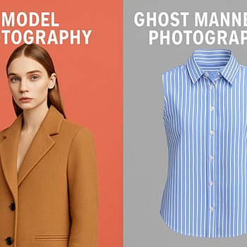 model vs ghost mannequin photography