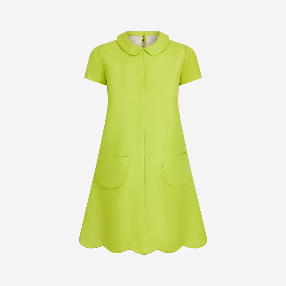 Bright green dress