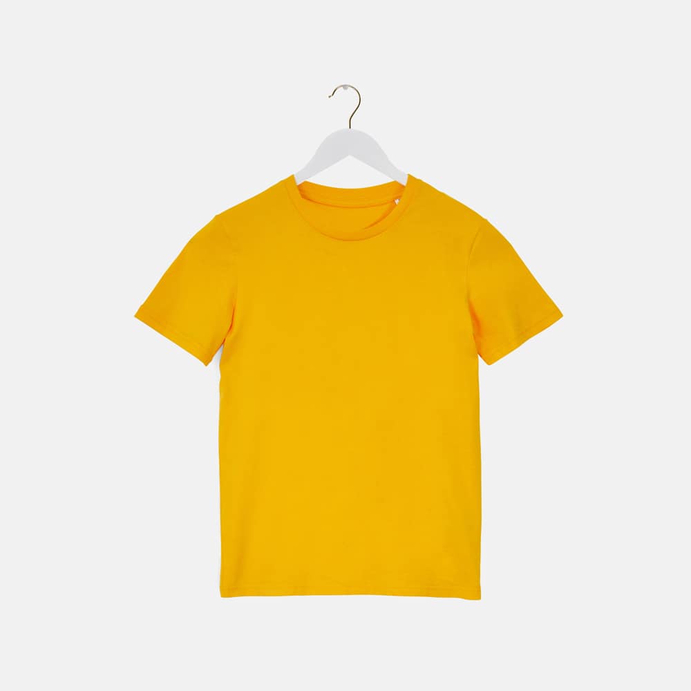 Small yellow t-shirt including hanger