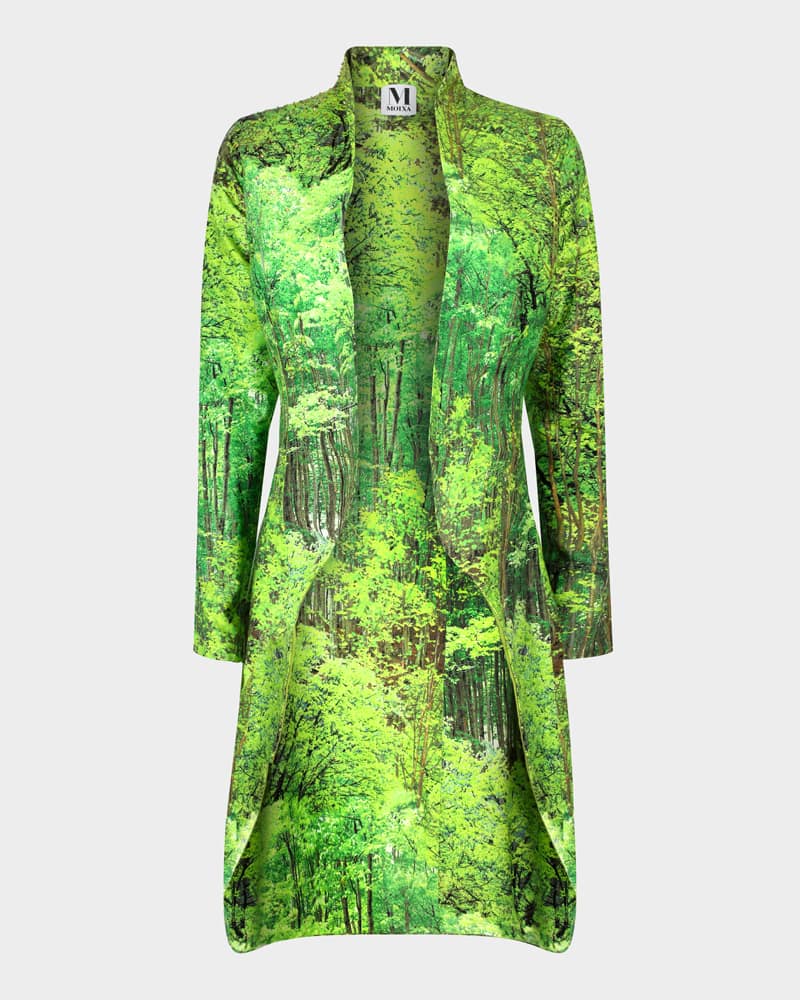 Colourful green coat